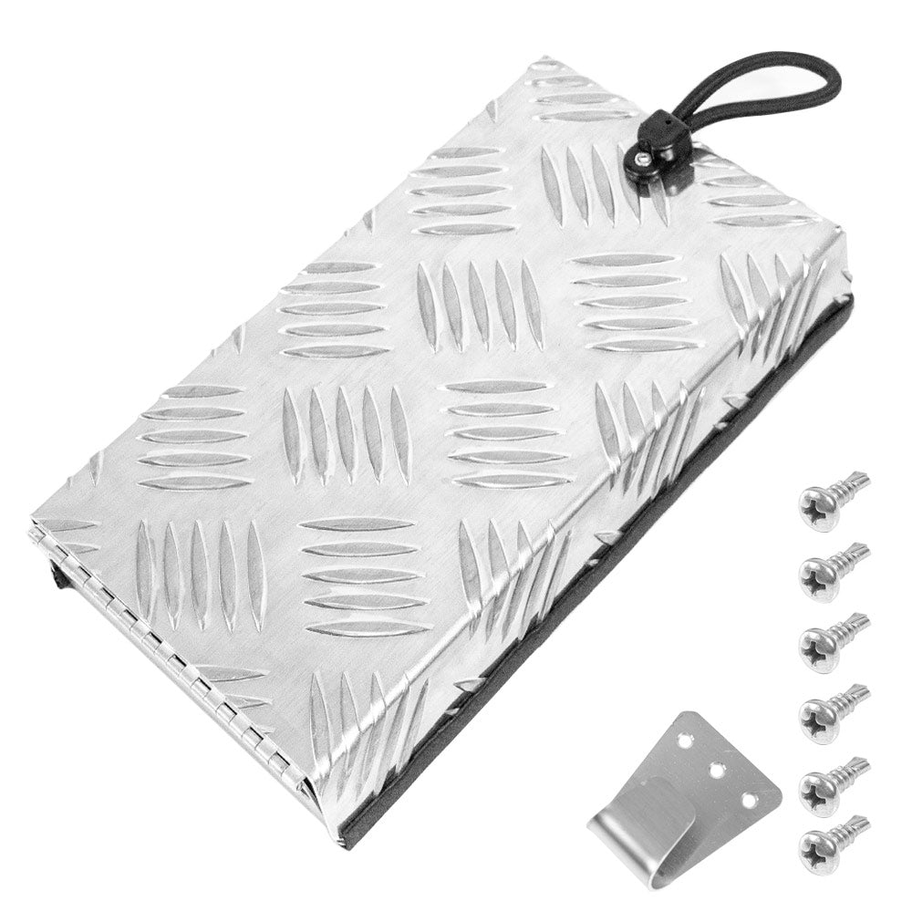 Truma Cowl Cover Silver Universal Aluminum Checker Plate External Flue Vent Spraying Console Replacement Part V985-COWLCOVERSILVER