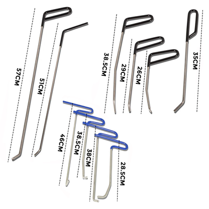 23pcs PDR Tools Push Rods Spring Stainless Steel Dent Repair Kit Dent Removal Rods Set for Car Minor Dents V985-DENTRODSKIT
