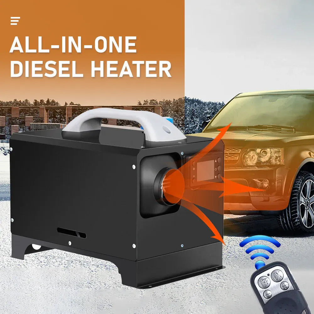 Diesel Air Heater 12V 8KW Tank Portable Heater Thermostat With Remote Control and LCD Display for Car Truck V985-DIESELAIRHEATER