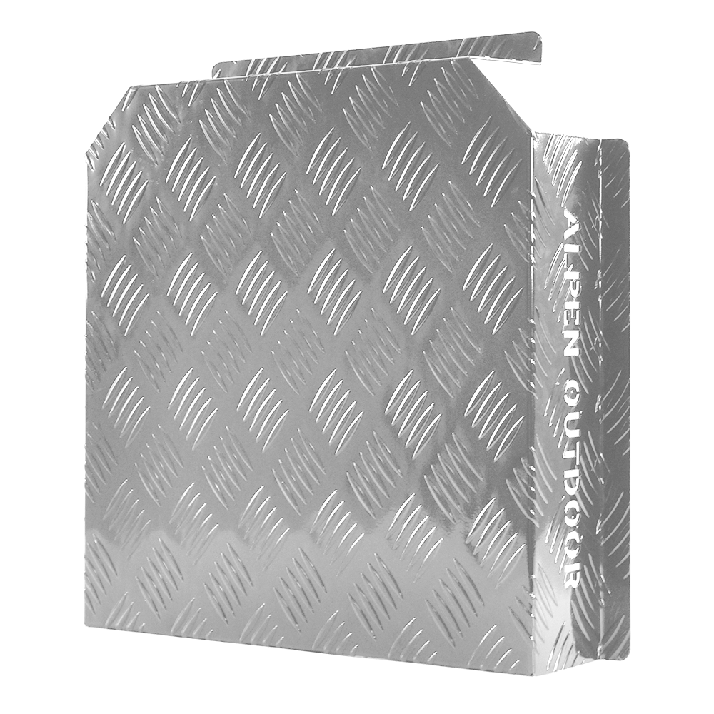 Aluminum Caravan Diesel Heater Bracket Silver 2mm Thickness Fuel Tank Cover Double Left/Right Base 10L/15L V985-DIESELTANKCOVERLRS