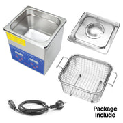 2L Ultrasonic Cleaner Lab-Grade Stainless Steel Ultrasonic Cleaning Machine Digital Heating Timer and Basket V985-DIGITALULTRASONIC