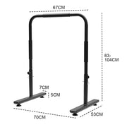 Set of 2 Functional Fitness Dip Stands Station Height Adjustable Dip Bars Portable Parallettes Calisthenics V985-DIPBAR