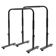 Set of 2 Functional Fitness Dip Stands Station Height Adjustable Dip Bars Portable Parallettes Calisthenics V985-DIPBAR