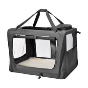 Foldable Dog Carrier Large Pet Travel Bag Portable and Breathable Car Travel Transport Kennel 72x52x52cm Load V985-DOGCARRIER