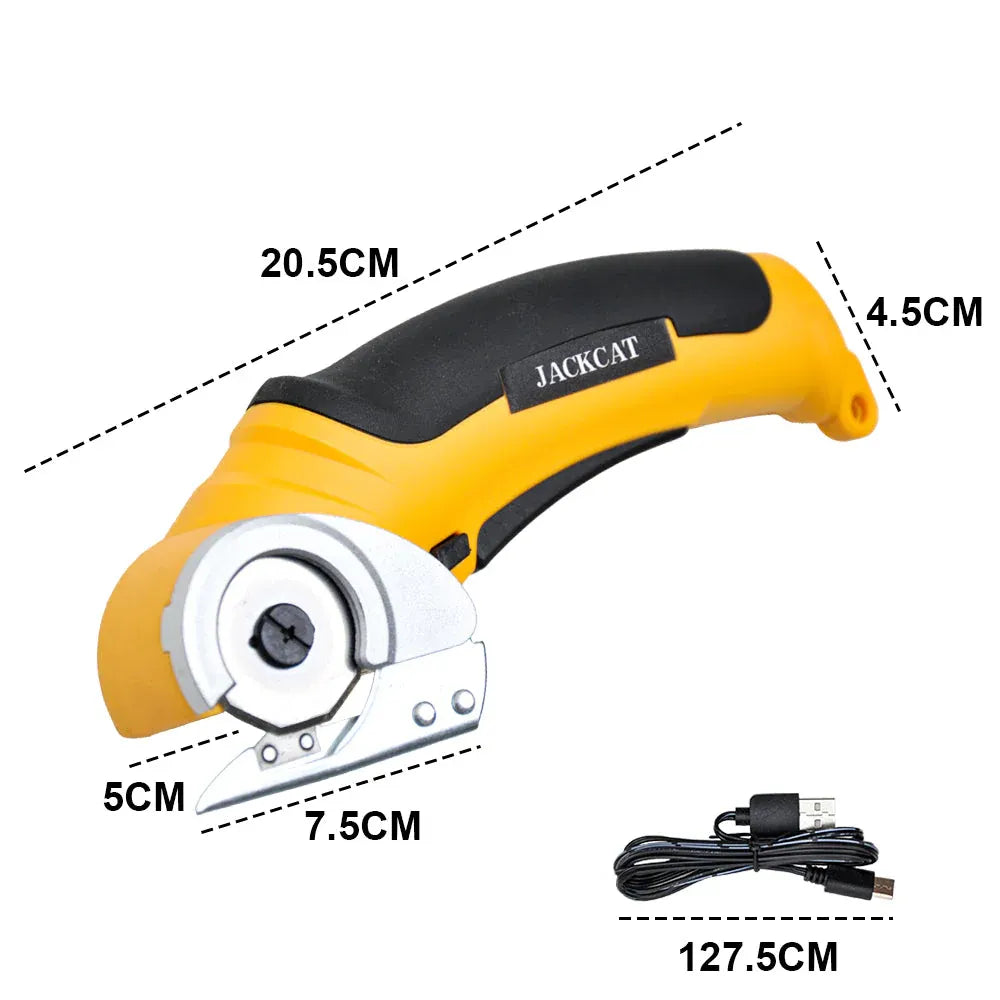 Cordless Electric Scissors 4.2V Rotary Cutter 2000mAh Battery Rechargeable Fabric Scissors Multi-Cutting Tool V985-ELECTRICSCISSORS