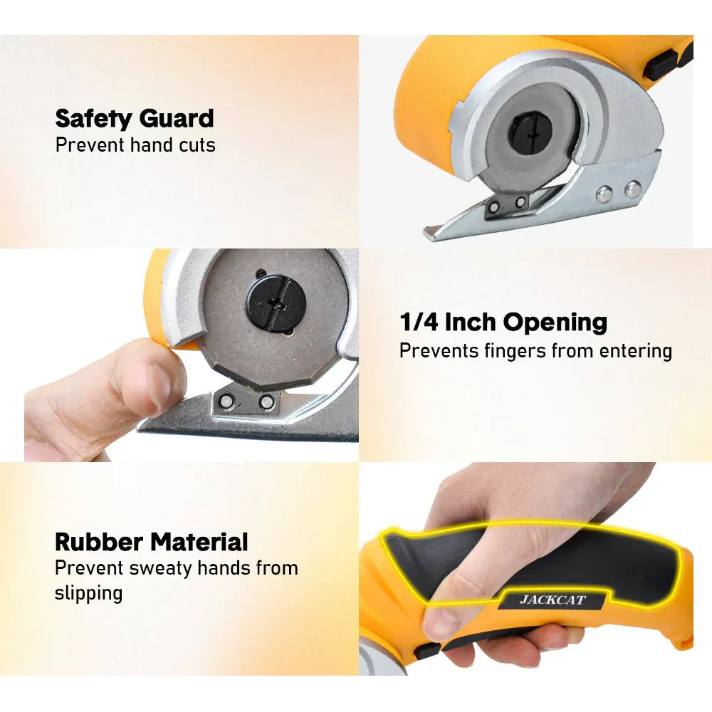 Cordless Electric Scissors 4.2V Rotary Cutter 2000mAh Battery Rechargeable Fabric Scissors Multi-Cutting Tool V985-ELECTRICSCISSORS