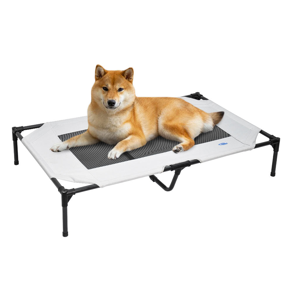 Raised Dog Bed Large Elevated Pet Bed Scratch and Moisture Resistant Breathable Kennel with Non-Slip Feet V985-ELEVATEDDOGBED