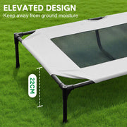 Raised Dog Bed Large Elevated Pet Bed Scratch and Moisture Resistant Breathable Kennel with Non-Slip Feet V985-ELEVATEDDOGBED