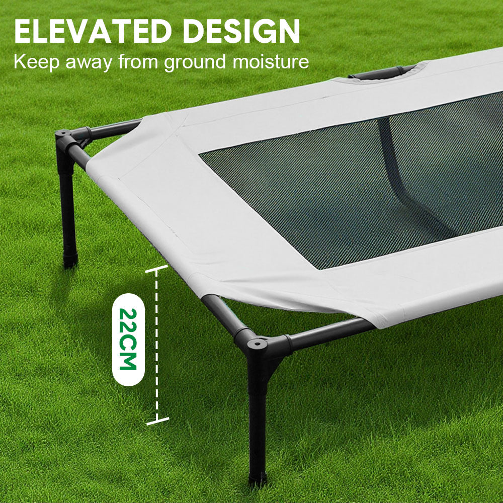Raised Dog Bed Large Elevated Pet Bed Scratch and Moisture Resistant Breathable Kennel with Non-Slip Feet V985-ELEVATEDDOGBED