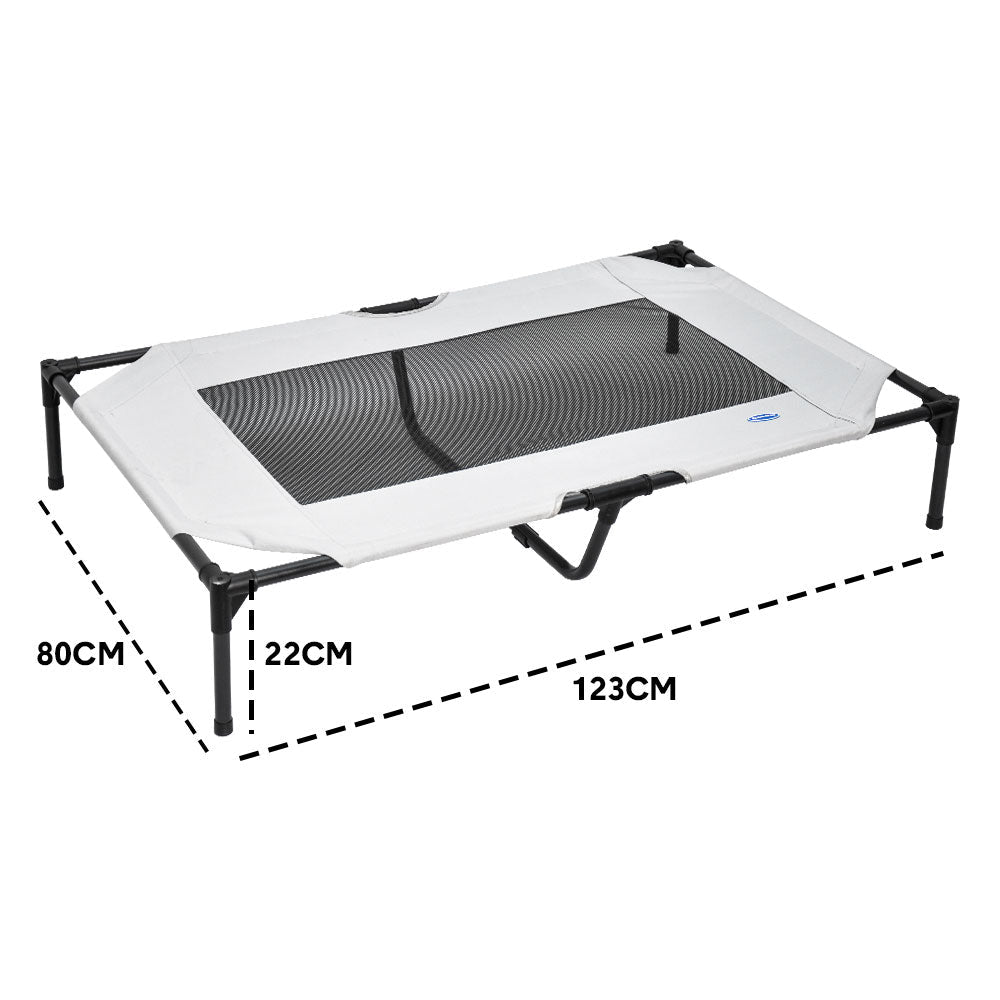 Raised Dog Bed Large Elevated Pet Bed Scratch and Moisture Resistant Breathable Kennel with Non-Slip Feet V985-ELEVATEDDOGBED
