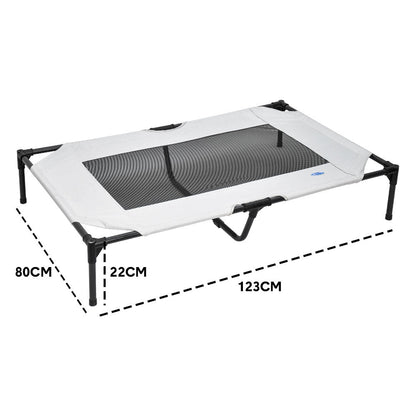 Raised Dog Bed Large Elevated Pet Bed Scratch and Moisture Resistant Breathable Kennel with Non-Slip Feet V985-ELEVATEDDOGBED