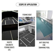 EVA Foam Boat Flooring Mat Faux Decking Teak Marine Mat Boat Carpet Sea Deck Flooring for Motorboat RV Yacht V985-EVABOATMATBLACK
