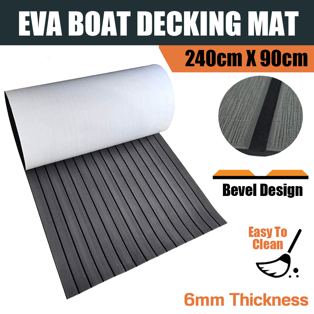 EVA Foam Boat Flooring Mat Faux Decking Teak Marine Mat Boat Carpet Sea Deck Flooring for Motorboat RV Yacht V985-EVABOATMATDEEPGREY