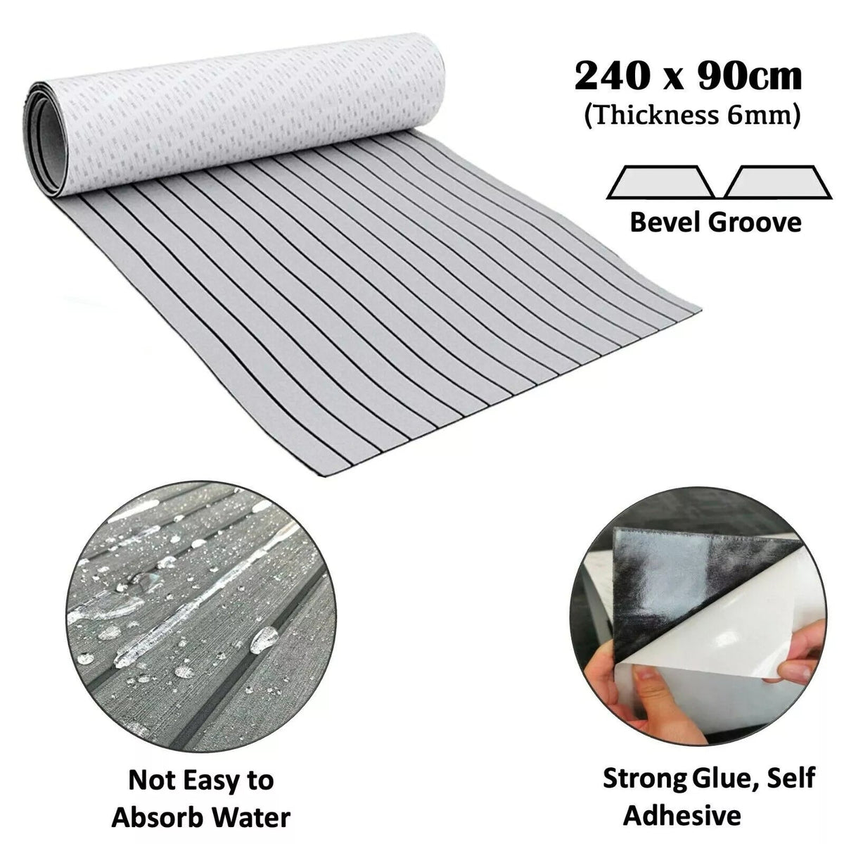 EVA Boat Flooring Mat Foam Boat Decking Faux Teak Marine Mat Boat Carpet Sea Deck Marine Flooring for V985-EVABOATMATGREY