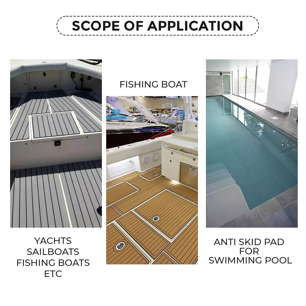 EVA Boat Flooring Mat Foam Boat Decking Faux Teak Marine Mat Boat Carpet Sea Deck Marine Flooring for V985-EVABOATMATGREY