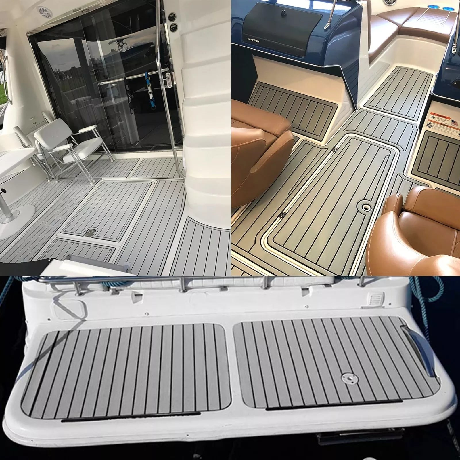 EVA Boat Flooring Mat Foam Boat Decking Faux Teak Marine Mat Boat Carpet Sea Deck Marine Flooring for V985-EVABOATMATGREY