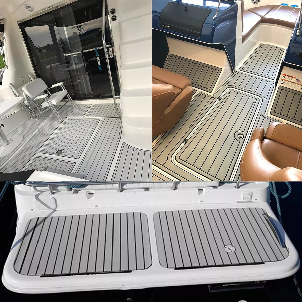 EVA Boat Flooring Mat Foam Boat Decking Faux Teak Marine Mat Boat Carpet Sea Deck Marine Flooring for V985-EVABOATMATGREY