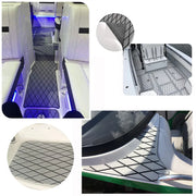 Adhesive Marine Decking EVA Foam Boat Flooring Teak Non-slip Mat Cuttable Deck Mat for Motorboat RV Yacht Kayak Surfboard 190cmx70cm Rhombus Grey