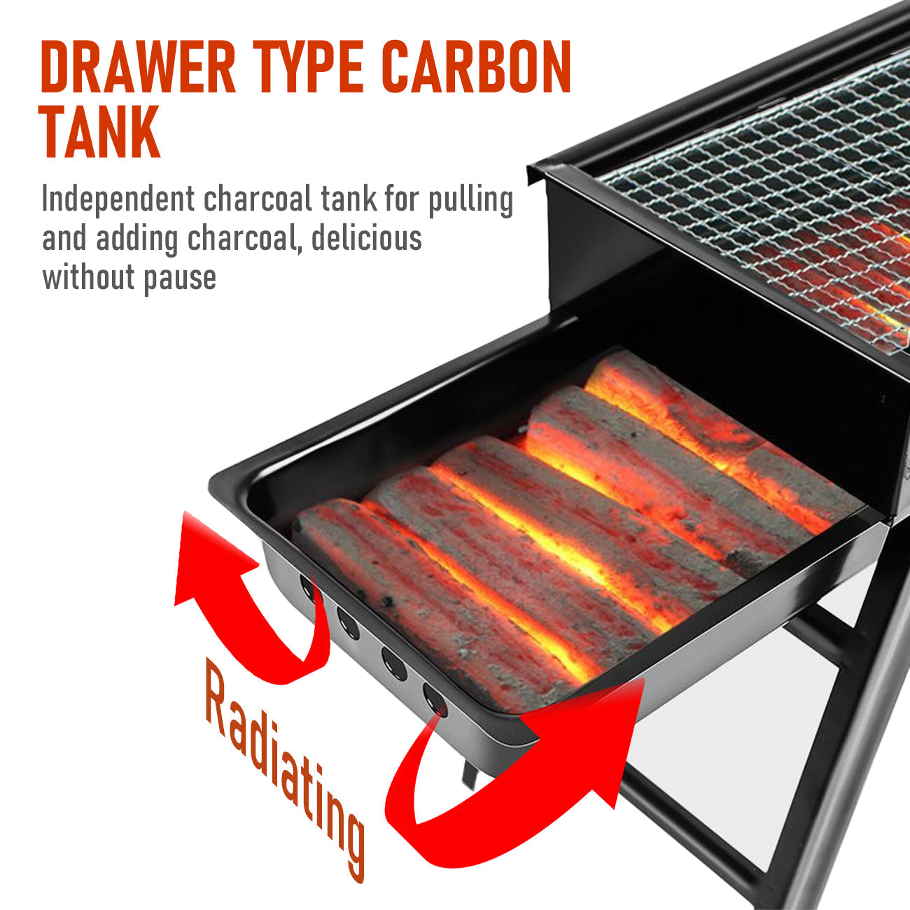 Charcoal BBQ Grill Folding Portable Camping Barbecue Grill Lightweight for Outdoor GrillingCamping Hiking V985-FOLDINGBBQGRILL