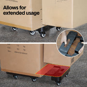 6-Wheel Folding Hand Truck Heavy Duty 227kg Capacity Collapsible Trolley with Elastic Strap Triple-Axle V985-FOLDINGHANDCART