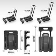 6-Wheel Folding Hand Truck Heavy Duty 227kg Capacity Collapsible Trolley with Elastic Strap Triple-Axle V985-FOLDINGHANDCART