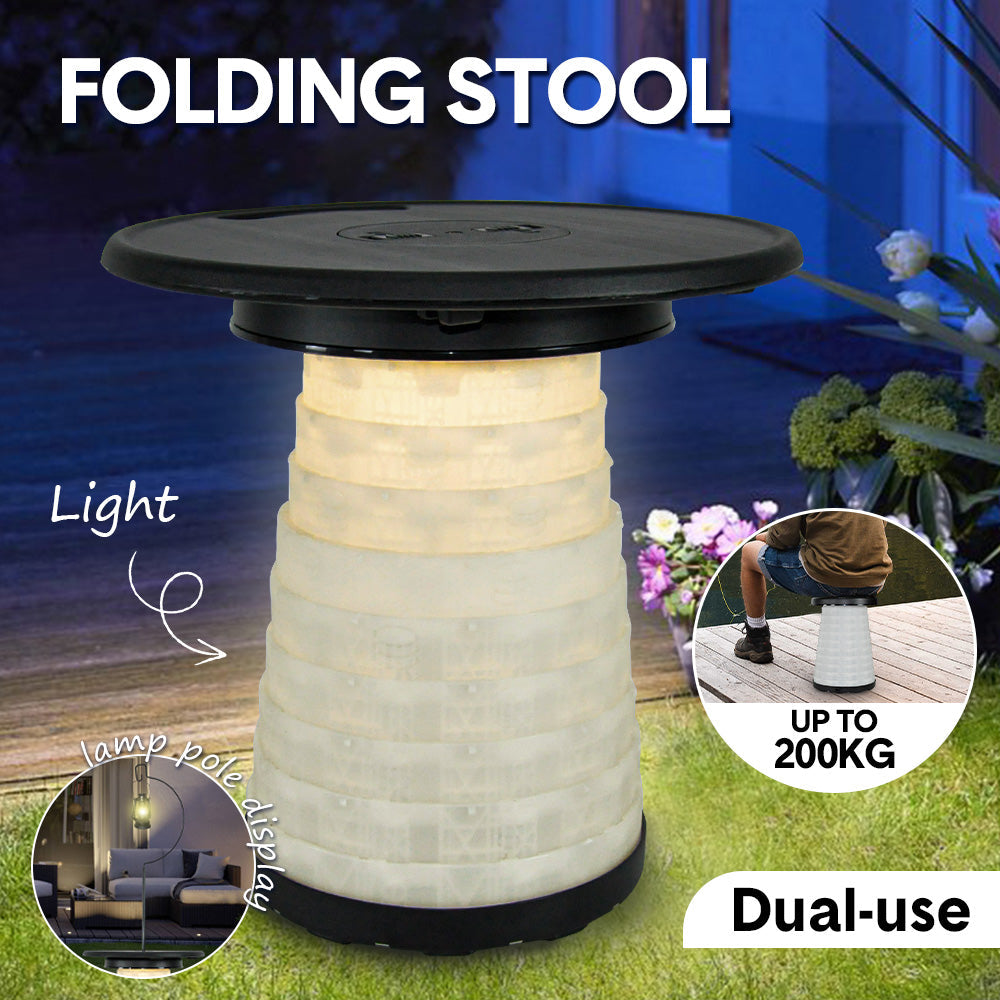Multi-Functional Outdoor Stool for Aussie Night Camping Fishing Telescopic Hook Rod Lanterns Tarps Hanging V985-FOLDINGSTOOL