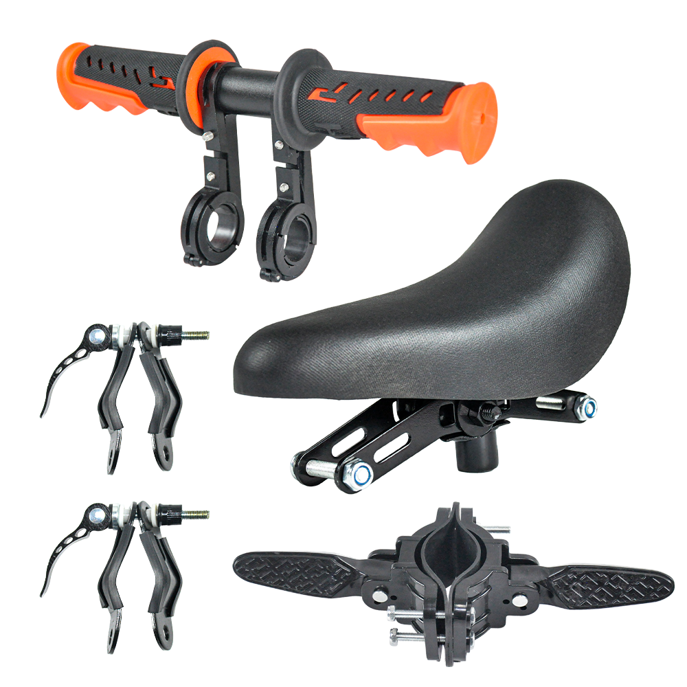 3 In 1 Kids Bike Mounted Front Seat Detachable With Handlebar Foot Pedal Bicycle Seat for Children 1-8 Years V985-FRONTBIKESEAT