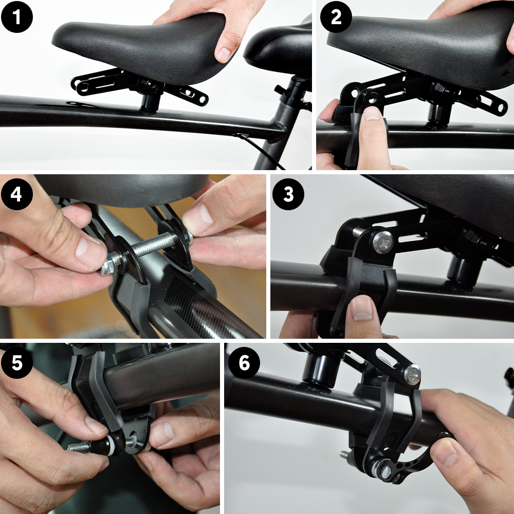 3 In 1 Kids Bike Mounted Front Seat Detachable With Handlebar Foot Pedal Bicycle Seat for Children 1-8 Years V985-FRONTBIKESEAT