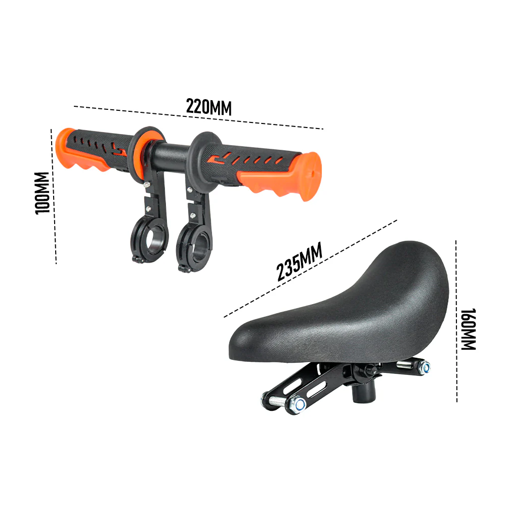3 In 1 Kids Bike Mounted Front Seat Detachable With Handlebar Foot Pedal Bicycle Seat for Children 1-8 Years V985-FRONTBIKESEAT
