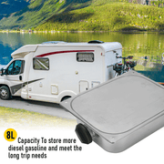 8L Petrol Fuel Tank Stainless Steel Diesel Fuel Tank Portable Diesel Container Backup Petrol Storage Tank For V985-FUELOILTANK8L