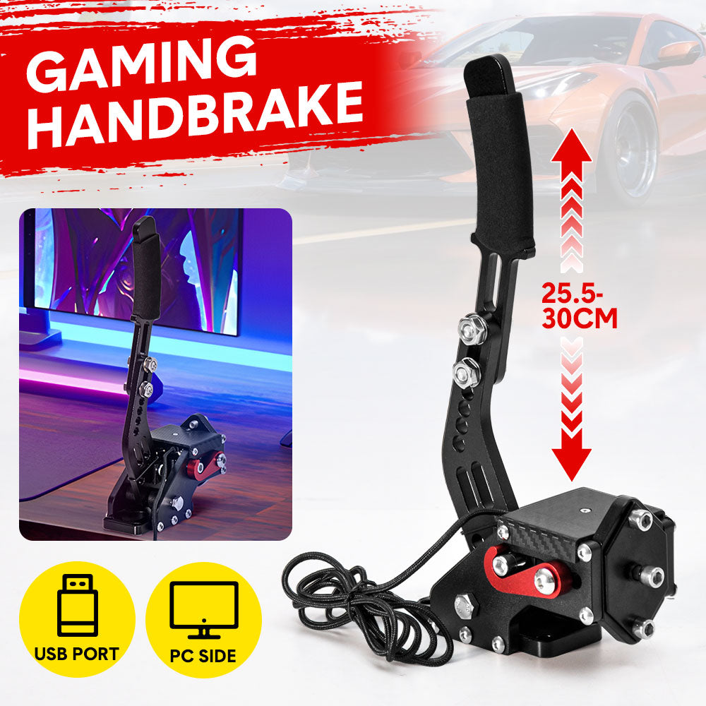 Racing Games Handbrake PC USB Universal Adjustable Aluminium Alloy Handbrake Dual Modes Plug and Play V985-GAMINGHANDBRAKE