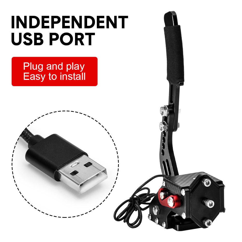 Racing Games Handbrake PC USB Universal Adjustable Aluminium Alloy Handbrake Dual Modes Plug and Play V985-GAMINGHANDBRAKE