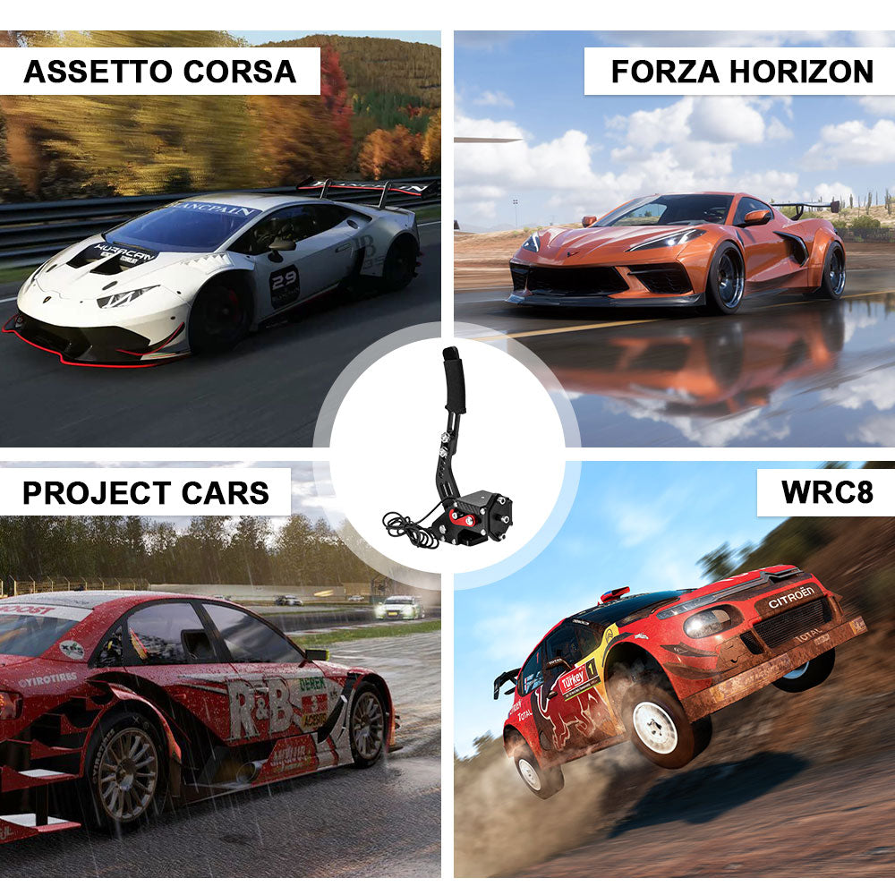 Racing Games Handbrake PC USB Universal Adjustable Aluminium Alloy Handbrake Dual Modes Plug and Play V985-GAMINGHANDBRAKE