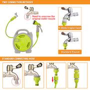 Mini Portable Garden Pipe Hose Cart 15m Reel Storage Set Garden Hose Storage Rack 29x15x32cm With High V985-GARDENHOSESTORAGE