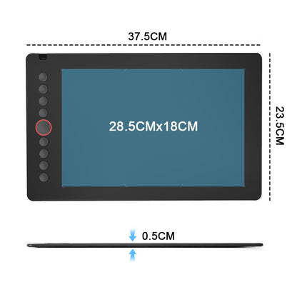 Digital Graphics Tablet Drawing Pad 8192 Levels Large Working Area 285x180mm Compatible with Win/MacOS V985-GRAPHICSTABLET