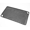 Reversible Cast Iron Griddle Rectangular BBQ Plate 43x24cm Double-Sided Flat Top Griddle Pan and Grooved V985-GRILLPRESS