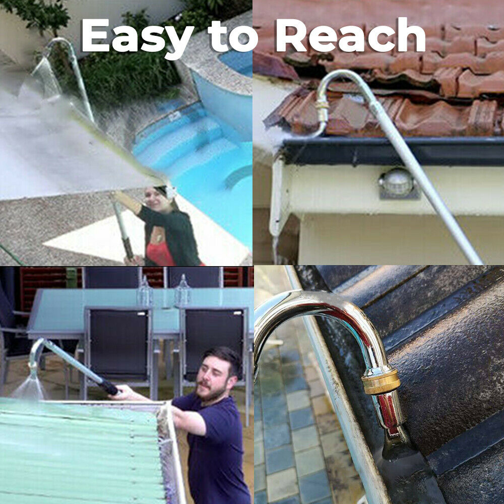 Stainless Steel Pressure Washer Gutter Cleaner Aluminium Alloy Water Fed Pole for Gutter Cleaning 180 V985-GUTTERCLEANER