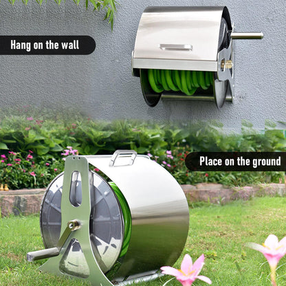 Large Stainless Steel Garden Hose Reel Cart Portable Pipe Holder With Rainproof Sunscreen Protection Lid and V985-HOSEREELCOVER