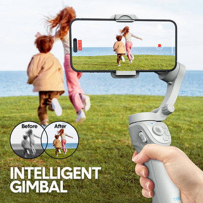 Portable Mobile Intelligent Gimbal 3 Axis Handheld Foldable and Rechargeable Smartphone Stabilizer 8 Modes V985-INTELLIGENTGIMBAL