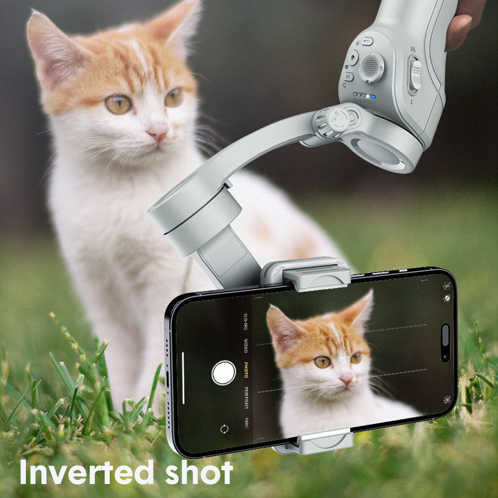 Portable Mobile Intelligent Gimbal 3 Axis Handheld Foldable and Rechargeable Smartphone Stabilizer 8 Modes V985-INTELLIGENTGIMBAL