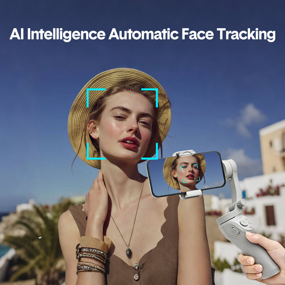 Portable Mobile Intelligent Gimbal 3 Axis Handheld Foldable and Rechargeable Smartphone Stabilizer 8 Modes V985-INTELLIGENTGIMBAL