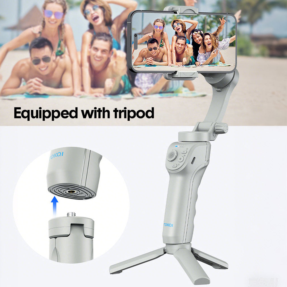 Portable Mobile Intelligent Gimbal 3 Axis Handheld Foldable and Rechargeable Smartphone Stabilizer 8 Modes V985-INTELLIGENTGIMBAL