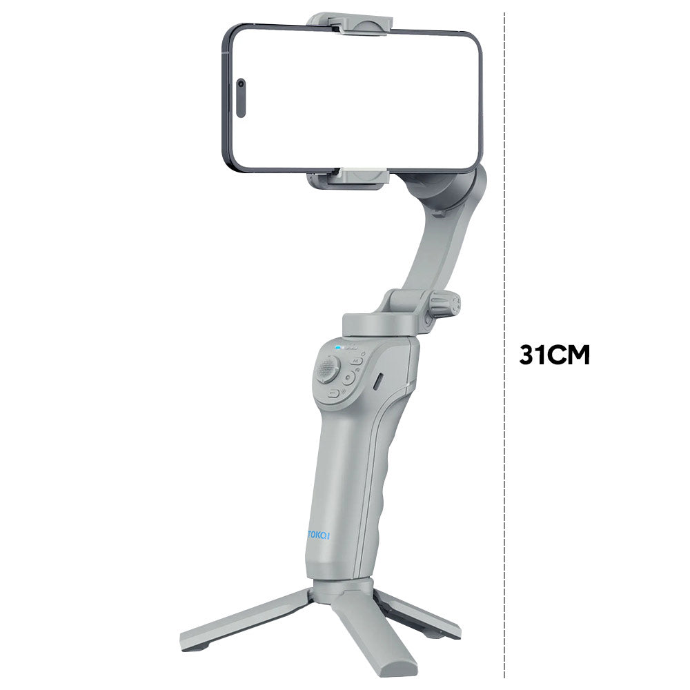 Portable Mobile Intelligent Gimbal 3 Axis Handheld Foldable and Rechargeable Smartphone Stabilizer 8 Modes V985-INTELLIGENTGIMBAL