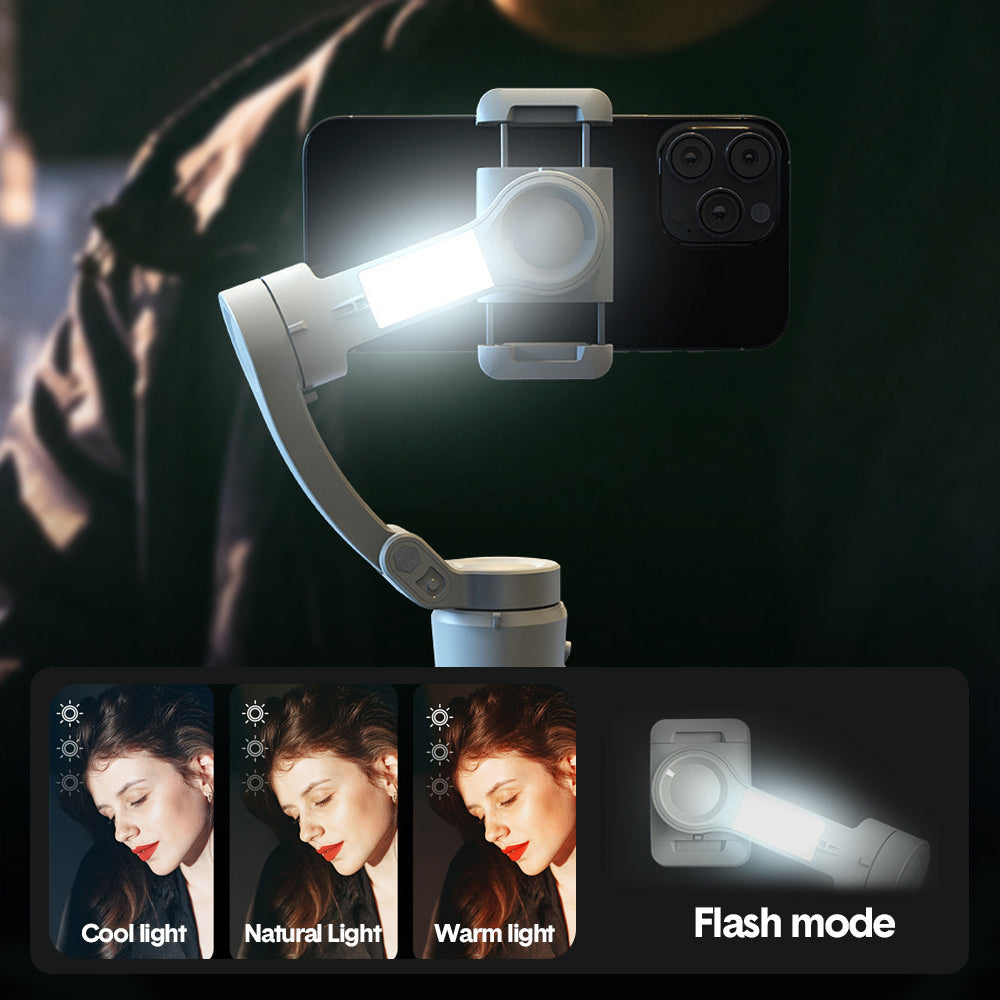 Portable Mobile Intelligent Gimbal 3 Axis Handheld Foldable and Rechargeable Smartphone Stabilizer 8 Modes V985-INTELLIGENTGIMBAL