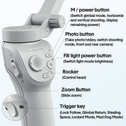 Portable Mobile Intelligent Gimbal 3 Axis Handheld Foldable and Rechargeable Smartphone Stabilizer 8 Modes V985-INTELLIGENTGIMBAL