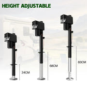 Electric A Frame Trailer Jack LED Light Power Tongue Jack Weight Capacity 3500 lbs 9Inch to 32Inch with Manual Crank Handle for RV Trailer Camper