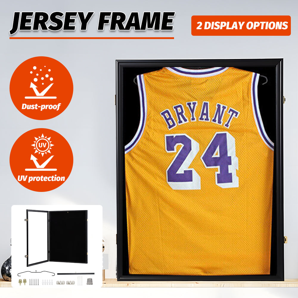 Jersey Frame Card Display Case Lockable Large Sports Jersey Showcase Box for Football Soccer Basketball V985-JERSEYFRAME