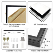 Jersey Frame Card Display Case Lockable Large Sports Jersey Showcase Box for Football Soccer Basketball V985-JERSEYFRAME