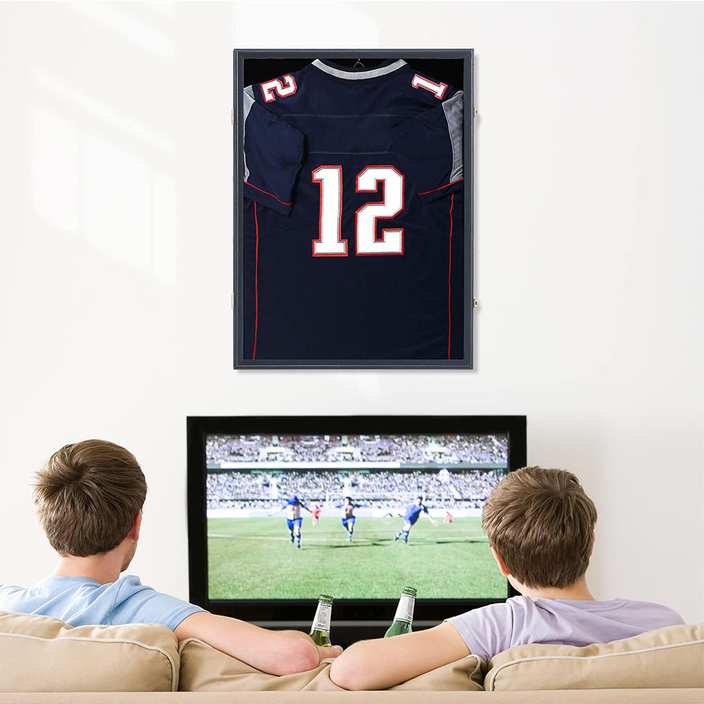 Jersey Frame Card Display Case Lockable Large Sports Jersey Showcase Box for Football Soccer Basketball V985-JERSEYFRAME