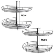Shelf Rack for Spices 2-Shelf Under Sink Storage Blind Corner Carousel Kitchen Cabinet Organizer 81cm V985-KITCHENORGANIZER